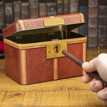 Load image into Gallery viewer, Harry Potter Hogwarts Trunk Savings Bank &amp; Wand
